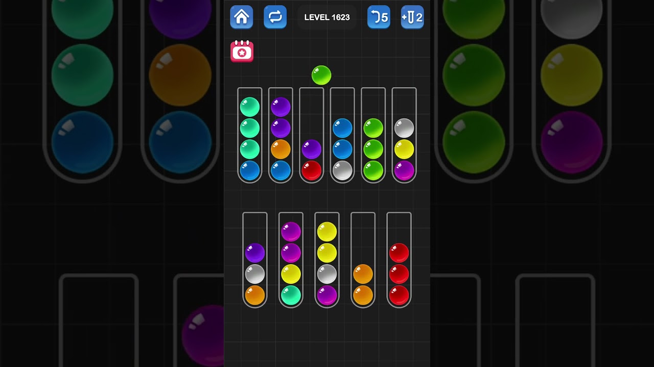 Ball Sort Puzzle by Guru Game: Levels 1621, 1622, 1623, 1624, 1625