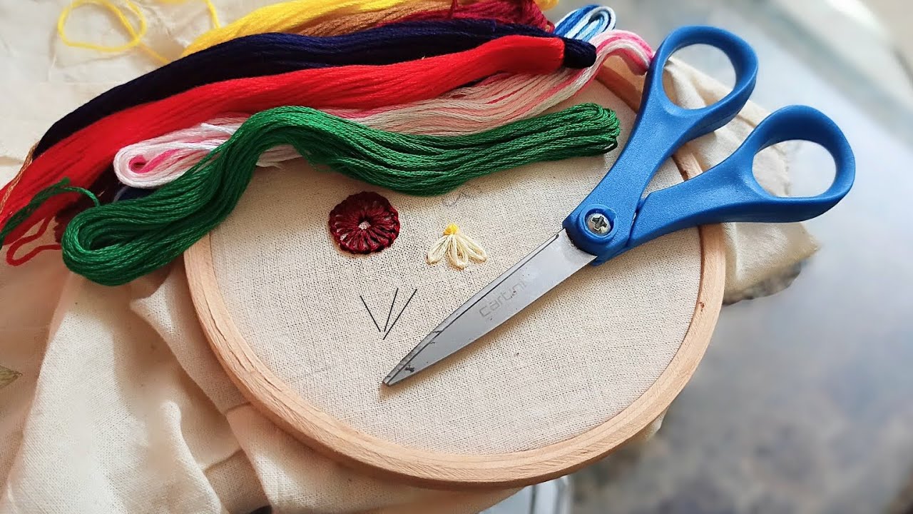 5 EASY hand embroidery flowers | hand embroidery for beginners|button hole,bullion knot flowers