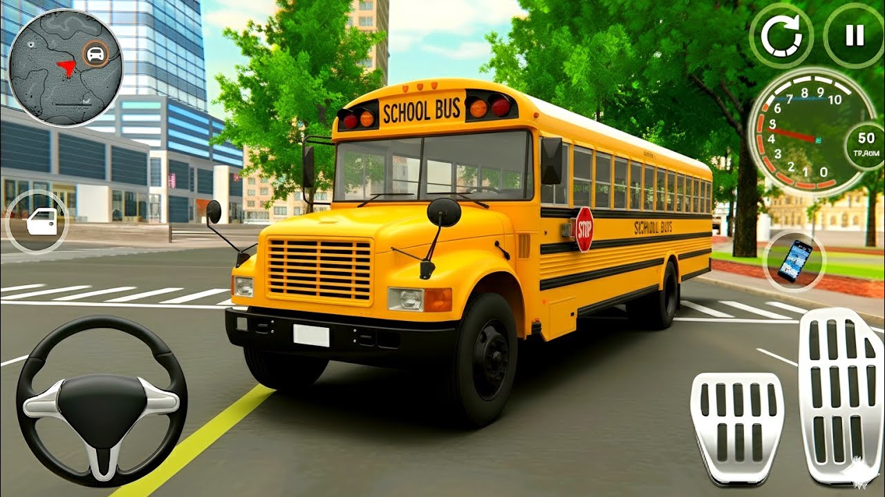 School Bus Driving Simulator 🚍 | City School Bus Game Realistic Gameplay