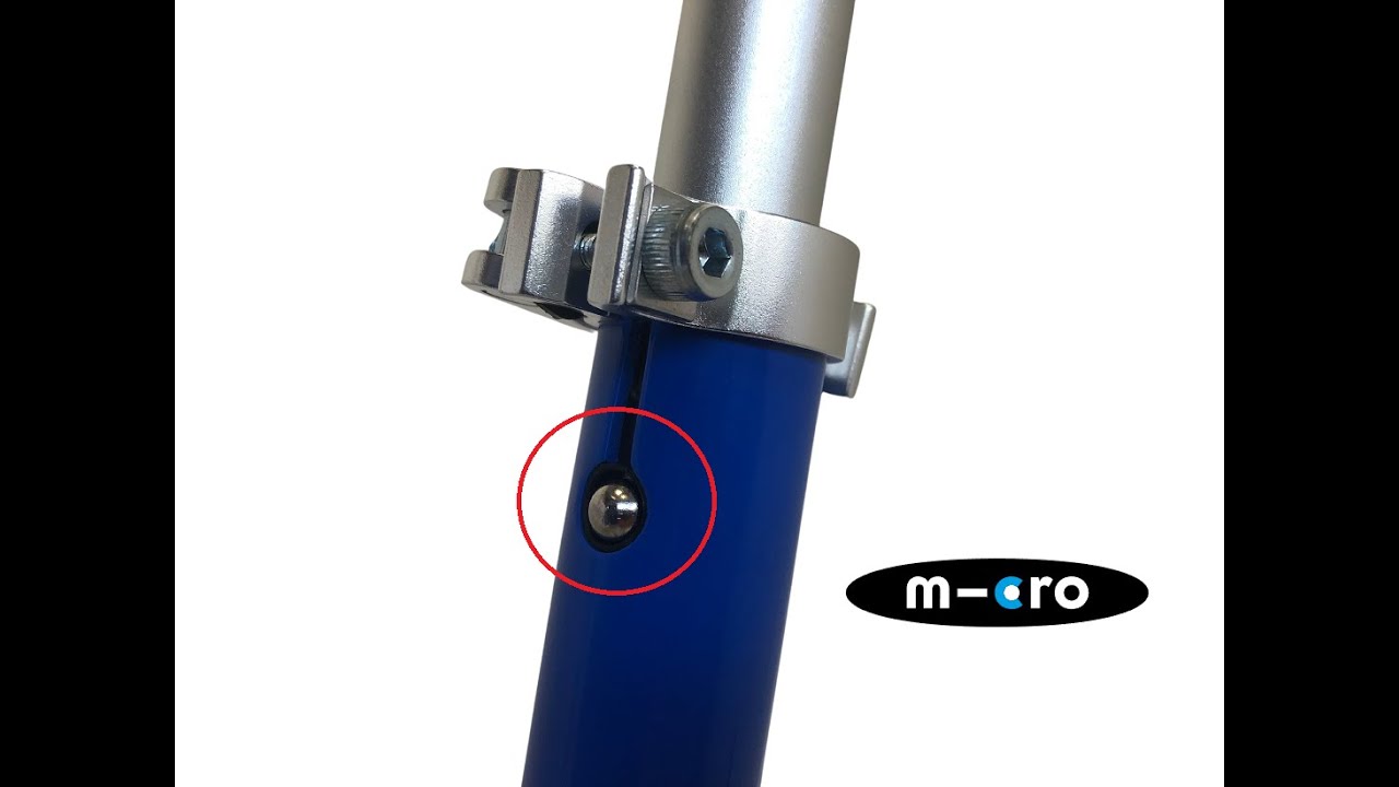 How to Reposition or Replace Handlebar Locking Button on Micro 2-Wheeler | Micro Scooter Support