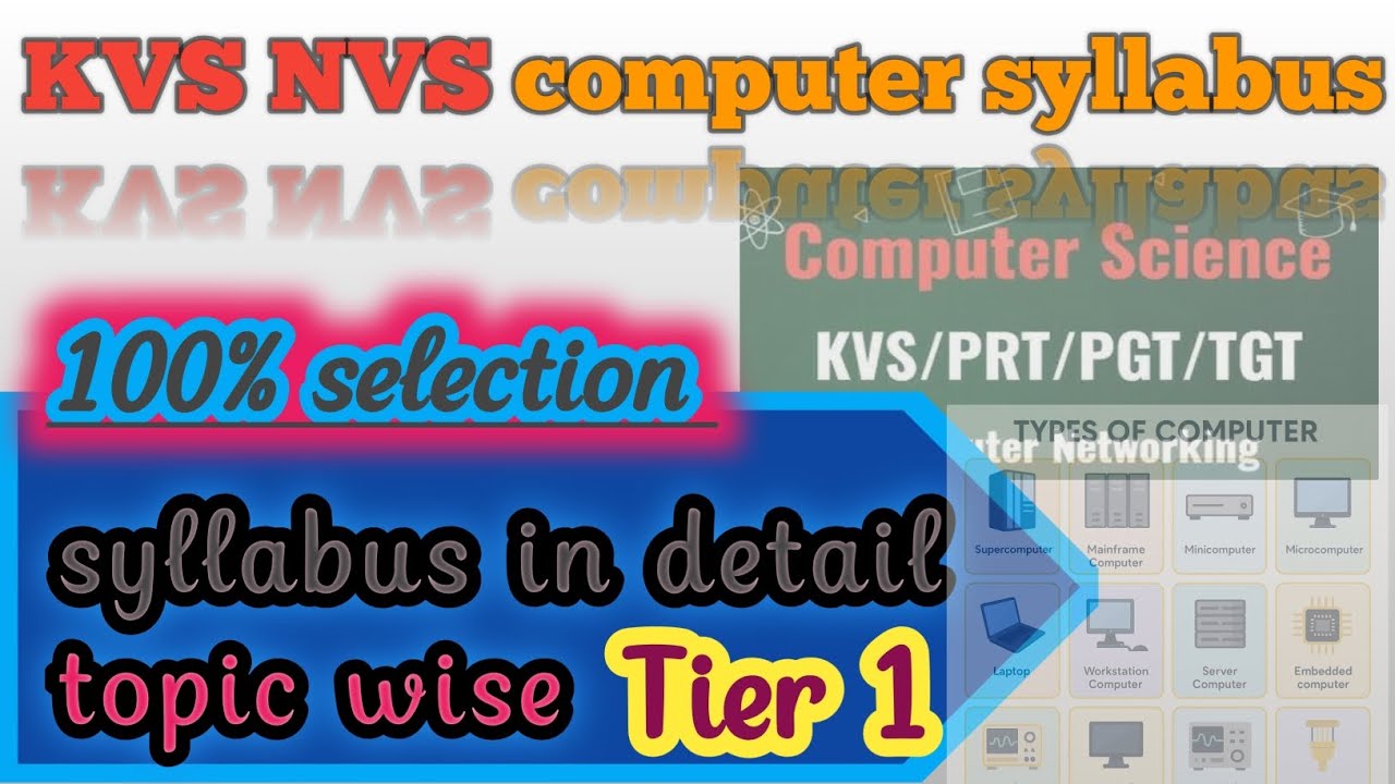 KVS NVS computer 🖥️ science syllabus in detail || TGT PGT PRT computer syllabus || tier 1 syllabus 