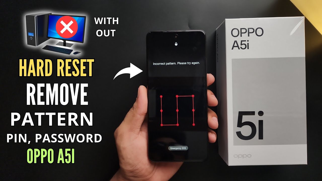 Oppo A5i Hard Reset | Remove Pattern, Pin, Password, Finger | With Out Computer |
