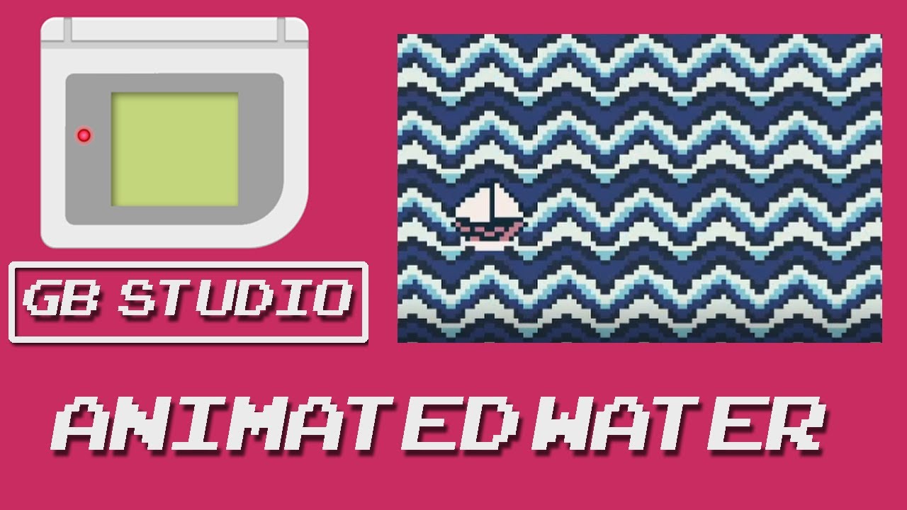 Gb Studio Tutorial:- Animated Water in under 6 minutes (GBC only) Version 2.0