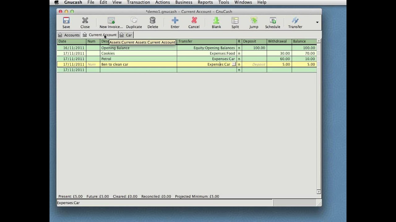 GnuCash absolute basics