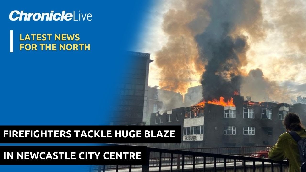 Firefighters tackle huge blaze in Newcastle city centre
