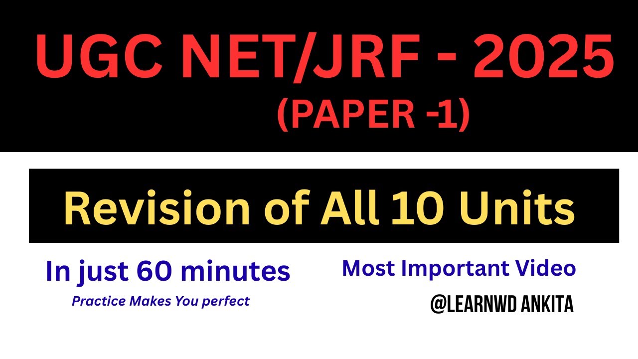 |UGC NET/JRF |PAPER - 1 |MOST REPEATED MCQ  DEC 2025 |  Class -38