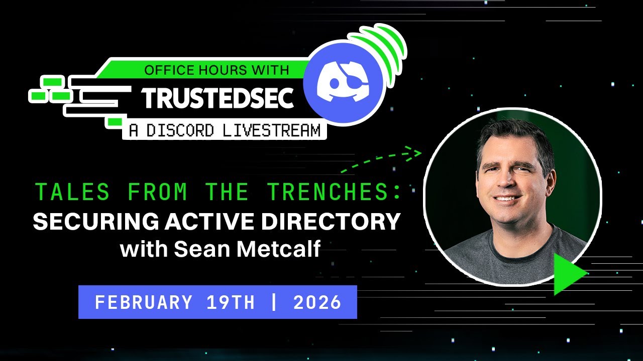 Discord Livestream - Tales from the Trenches: Securing Active Directory