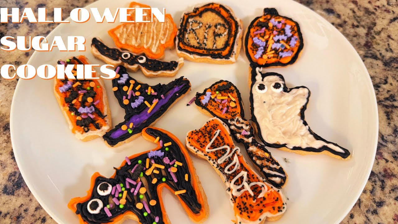 Galletas de az&uacute;car de Halloween 👻 | Reposter&iacute;a con ni&ntilde;os | Aptas para al&eacute;rgicos