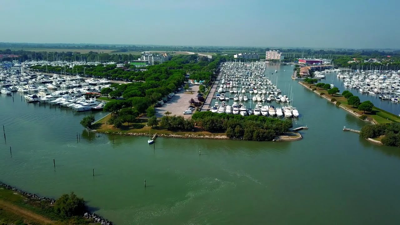 Aprilia Marittima Italy From Sky - Aerial 4K Video