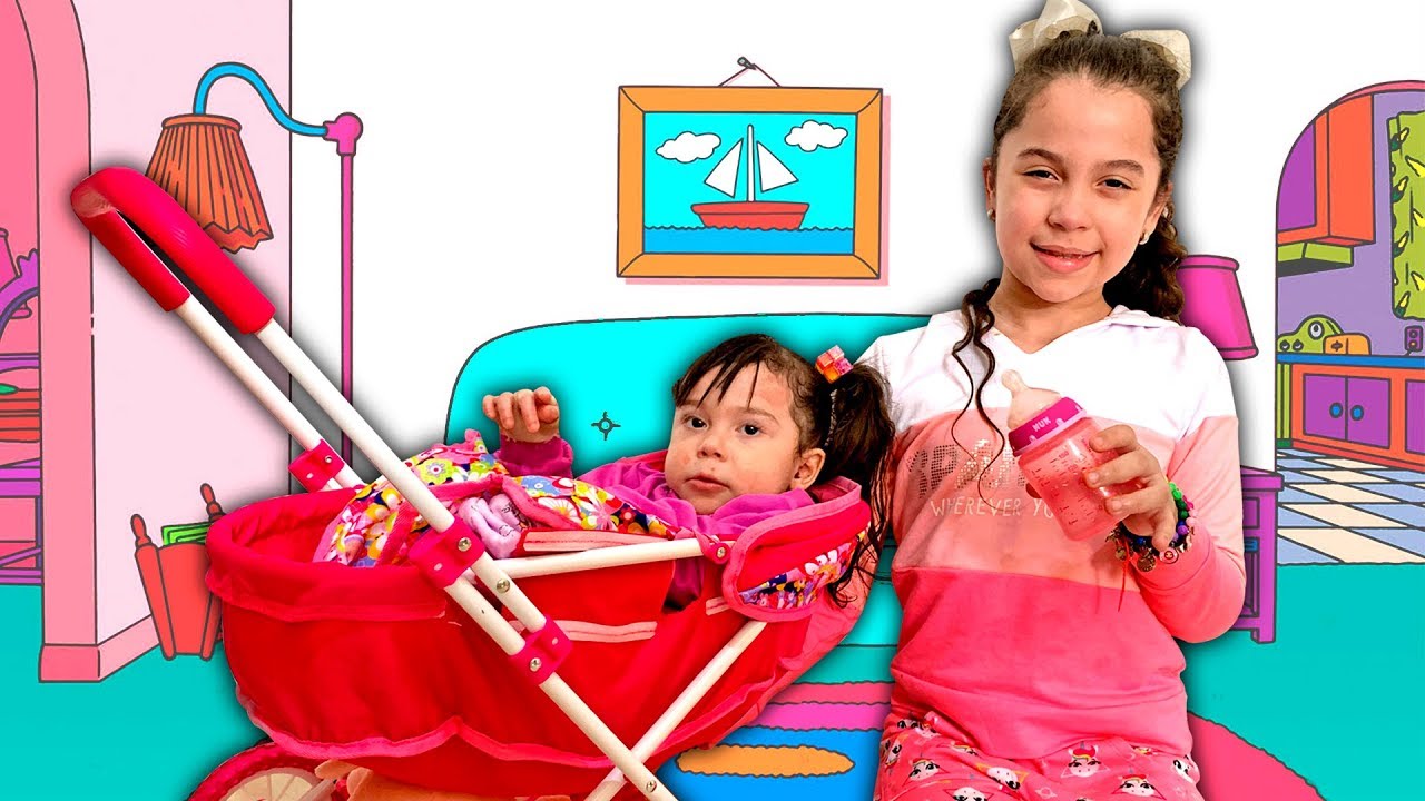 SARAH BRINCA de ser BABÁ POR UM DIA de sua IRMÃ