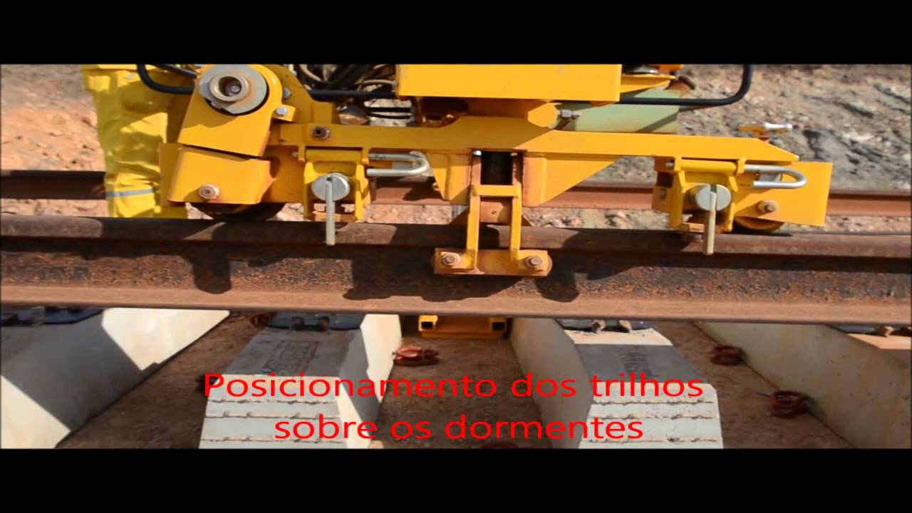Detalhes da construção de uma ferrovia