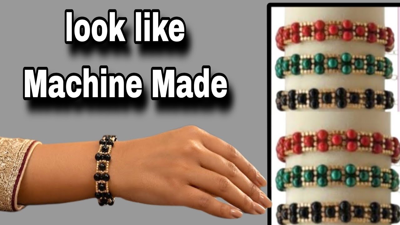 Square ⬛ shape unbelievable 😁 Easy steps ||handmade bracelet with beads || handmade bracelet design