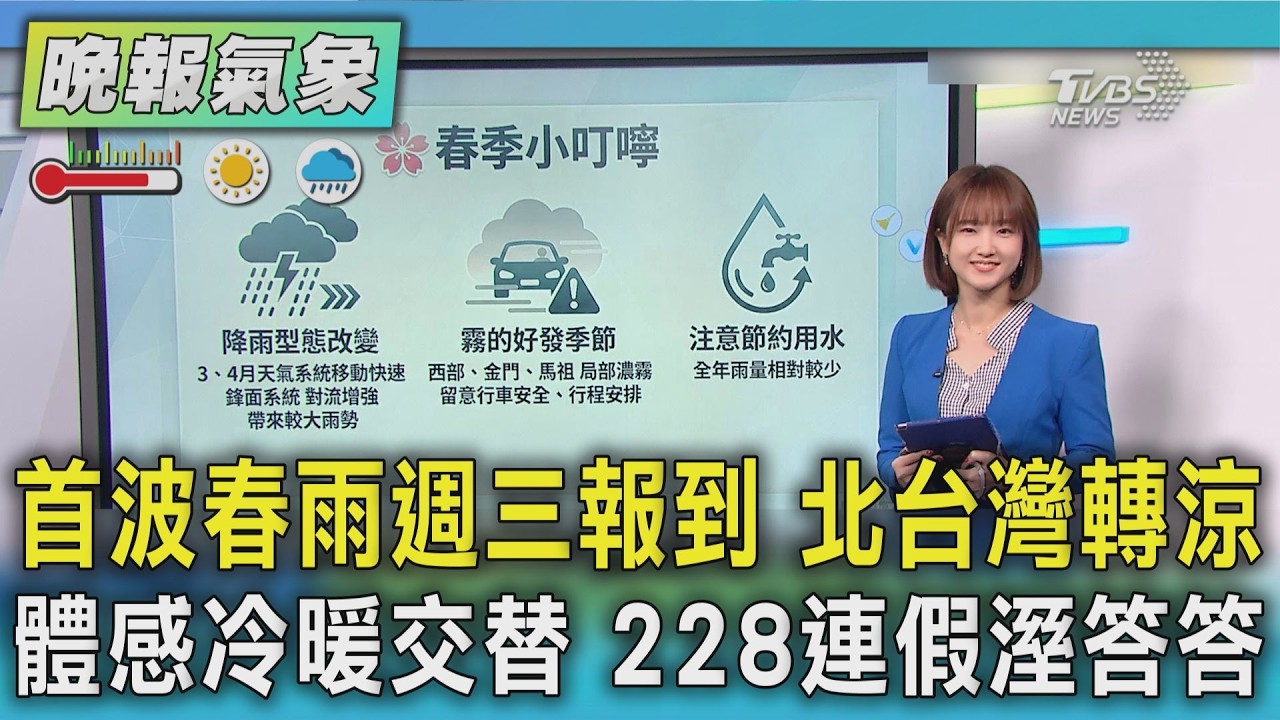 天氣/ 今晚變天! 鋒面過東北季風增 週三「桃園以北.東部偶雨」｜TVBS新聞 @TVBSNEWS01