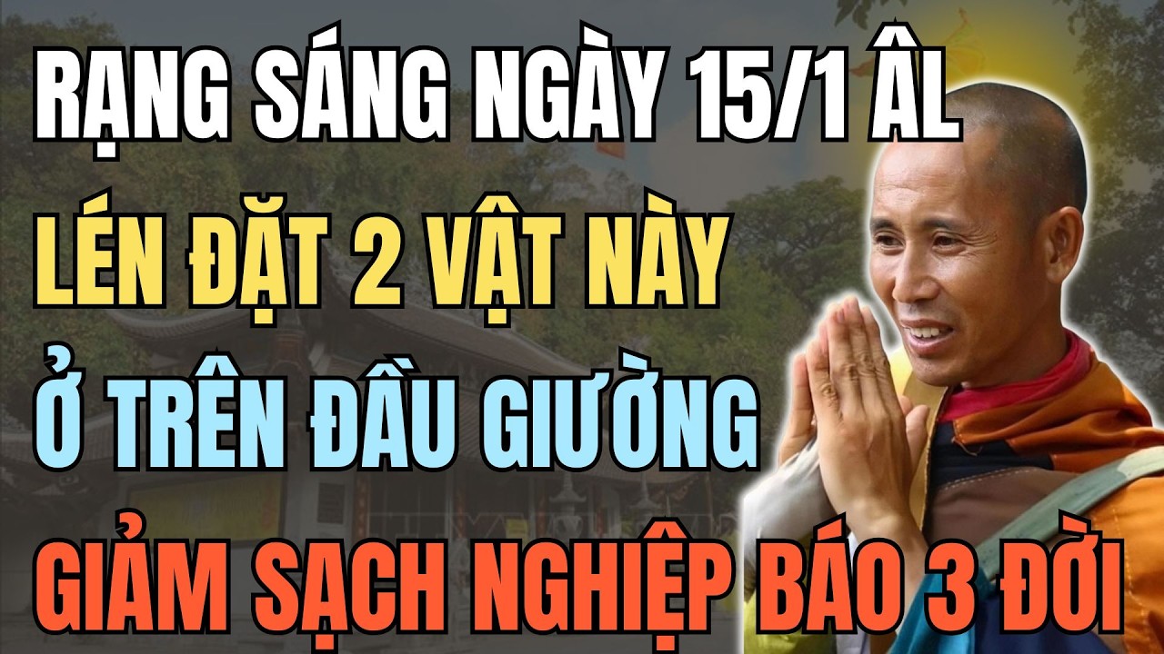RẠNG SÁNG NGÀY 15/1 ÂM LỊCH, LÉN ĐẶT 2 VẬT NÀY LÊN TRÊN ĐẦU GIƯỜNG, GIẢM SẠCH NGHIỆP BÁO 3 ĐỜI