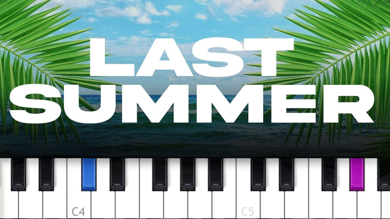Ikson - Last Summer  (piano tutorial)