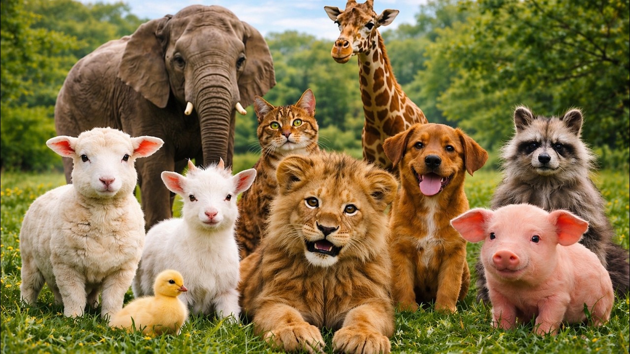 30 Cute Animal Sounds for Kids🐈🐕🐒| Real Animal Sounds for Toddlers| Learn wild & Farm Animals| Birds