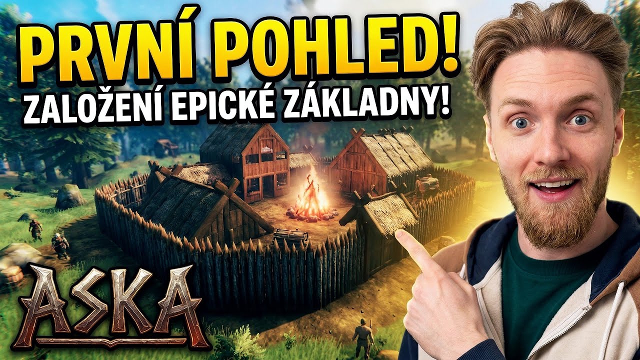 STAVÍME PRVNÍ VESNICI! 🏠 Začátek přežití od nuly | ASKA #1