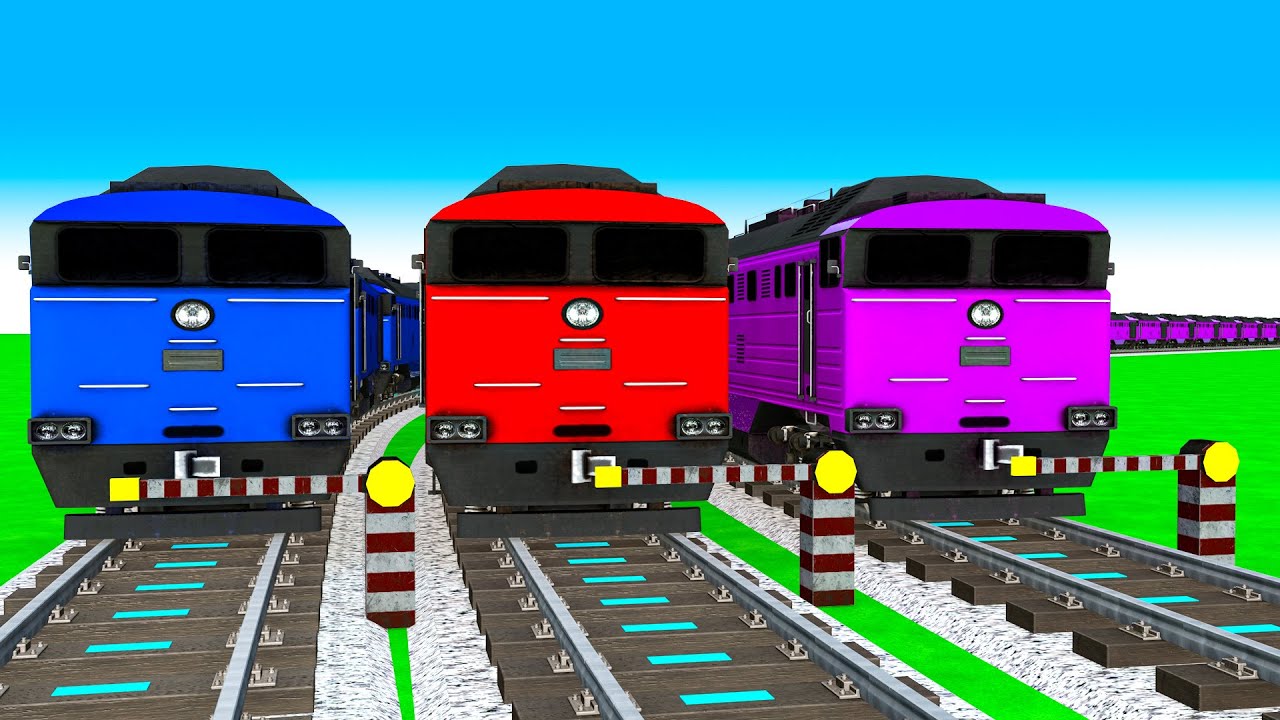 【踏切アニメ】最長の電車 3 TRAIN Crossing 🚍 Fumikiri 3D Railroad Crossing Animation 2026 #train#3