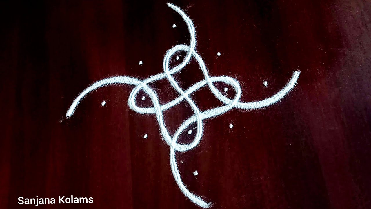 4019. Pillaiyar Chadhurthi Special Easy Simple Beautiful and Traditional KambiKolam/ Friday Rangoli