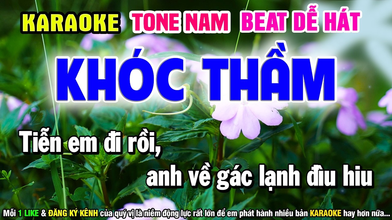 Khóc Thầm Karaoke Tone Nam - Beat Phối Mới Dễ Hát - Karaoke Organ Anh Quân