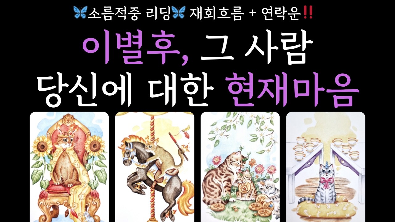 [타로]⚡소름타로⚡이별후, 그 사람 당신에 대한 현재마음🦋 재회흐름+연락운‼️