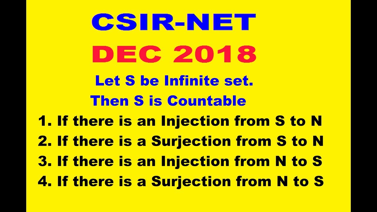 CSIR NET Dec 2018 Answer key|Countable set|csir net real Analysis