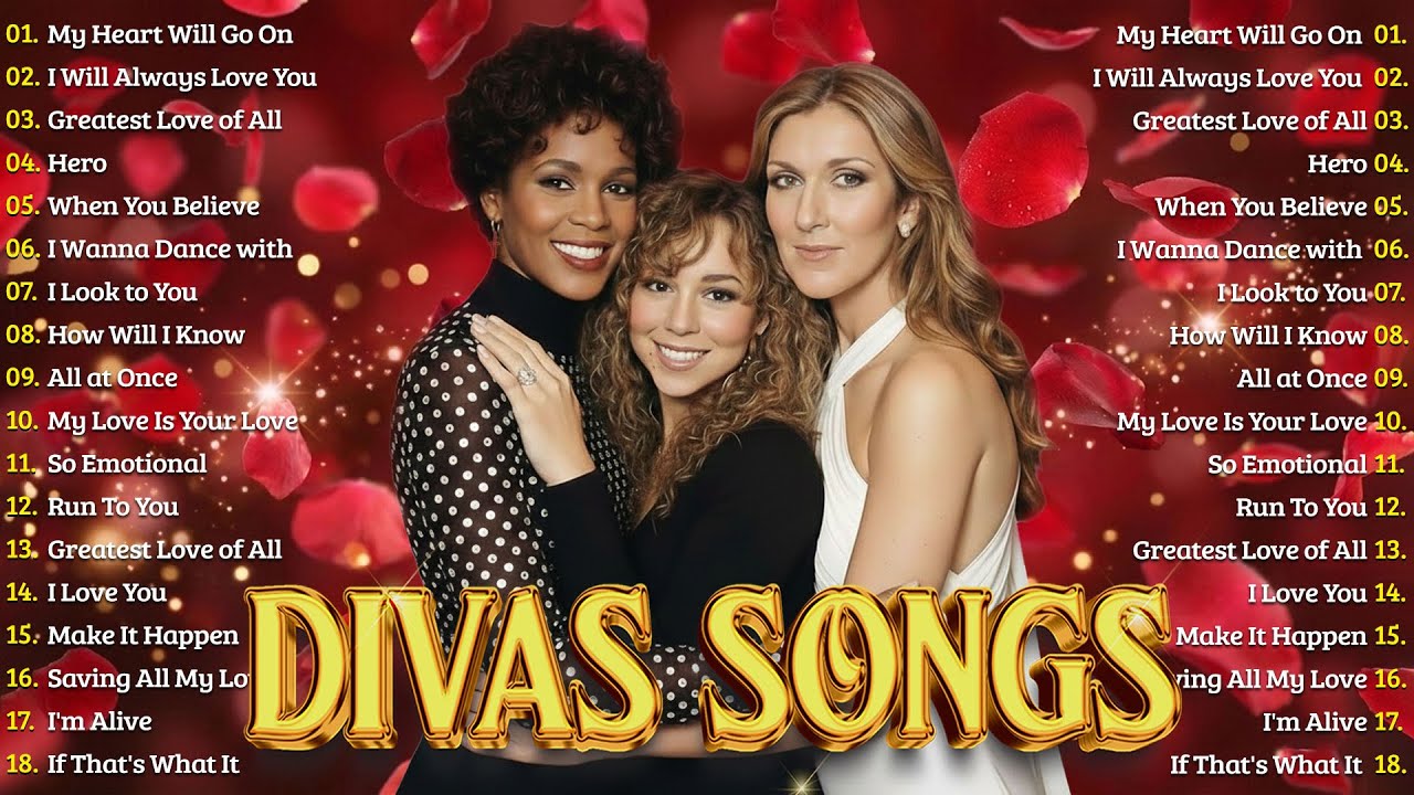 Greatest Hits 80s 90s 💖 Whitney Houston, Mariah Carey, Celine Dion Full Live Best of World Divas