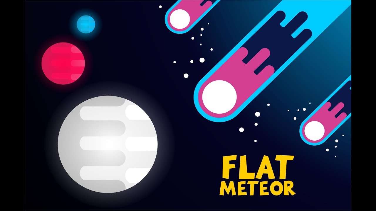 Corel Draw x7 Tutorial | Make Flat Design Meteor by takevektor