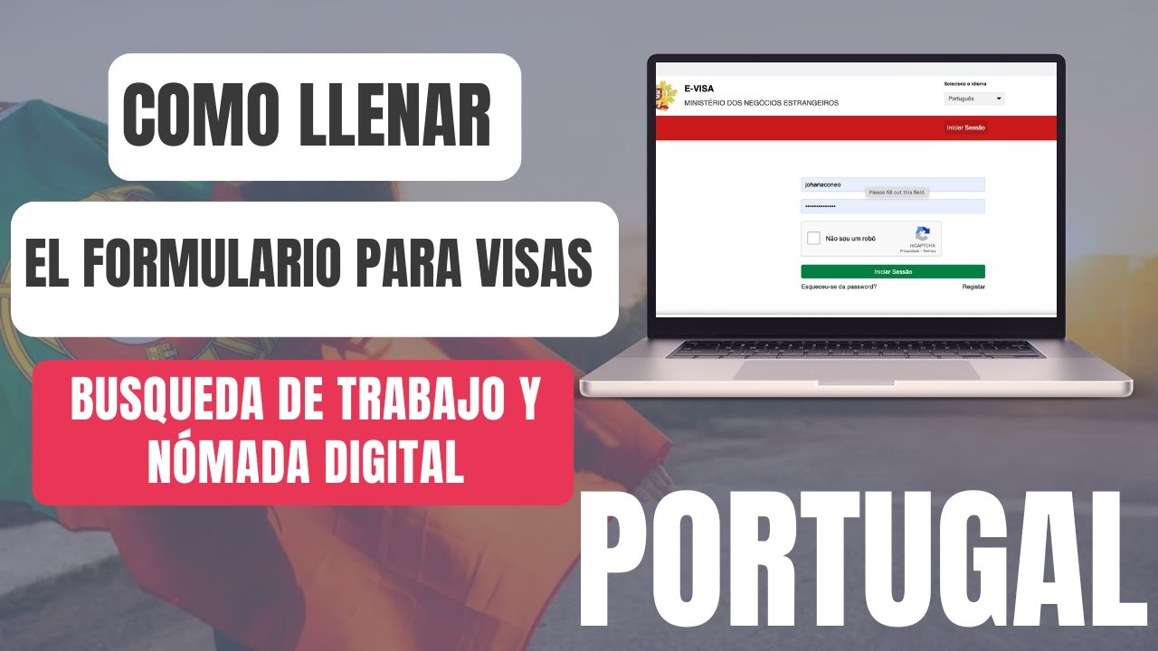 Como llenar el Formulario 📝💻 para Visas de Nómada Digital y Búsqueda de Trabajo PORTUGAL🇵🇹 | EP 015