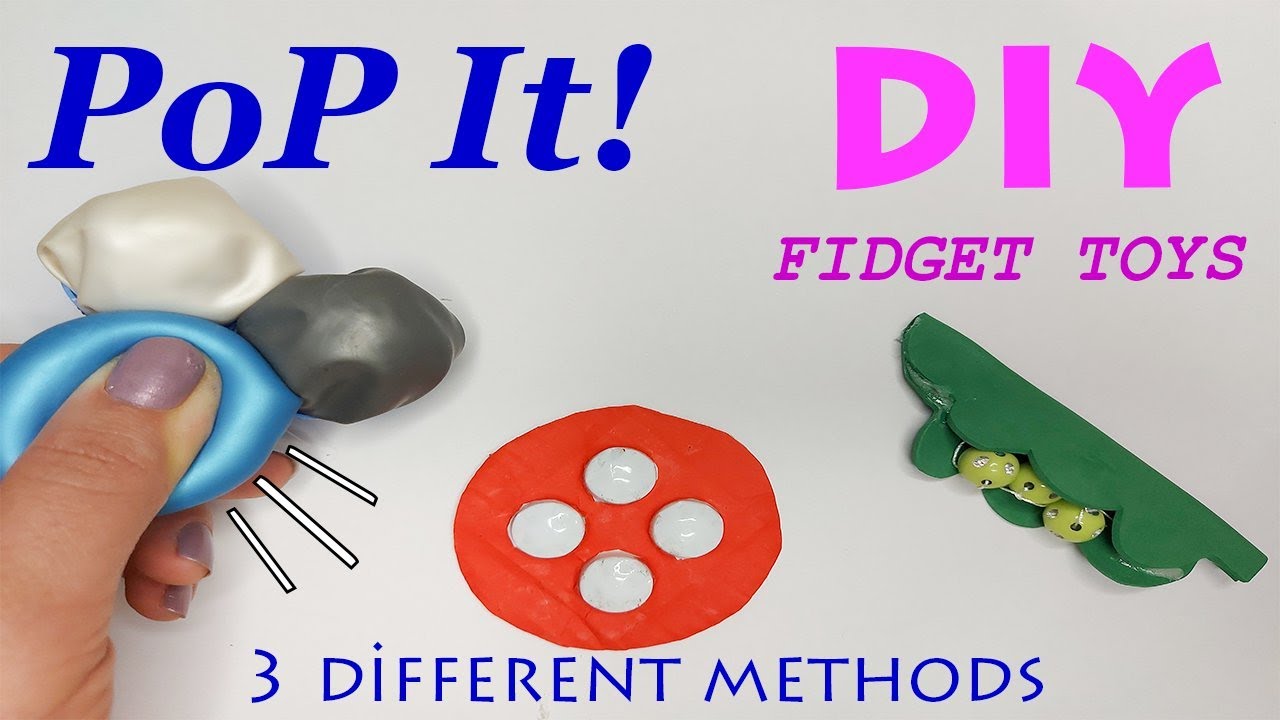 DIY Fidget Toys (Pop-It Toys) (Viral tiktok fidget yapımı) / 3 Different Pop It Fidgets #Popit #toys