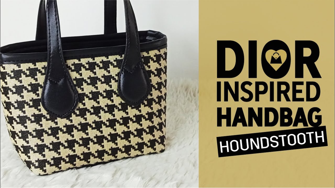 LUXURIOUS LOOK FOR LESS ✨| Gorgeous Dior Inspired Houndstooth Bag 🖤👜🤍