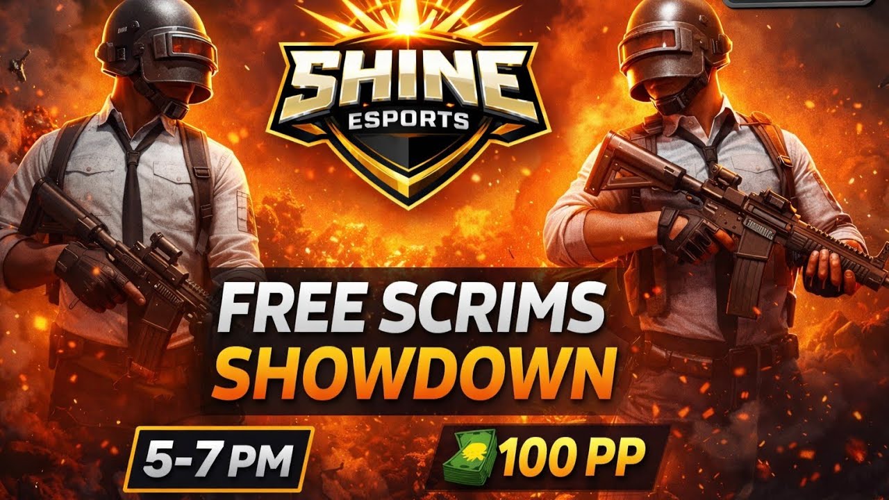 FREE SCRIMS SHOWDOWN LIVE 5 - 7 PM🔥 | 3 MATCHES • PRIZE POOL | ADVANCED ROOM | BGMI LIVE 5 - 7  PM