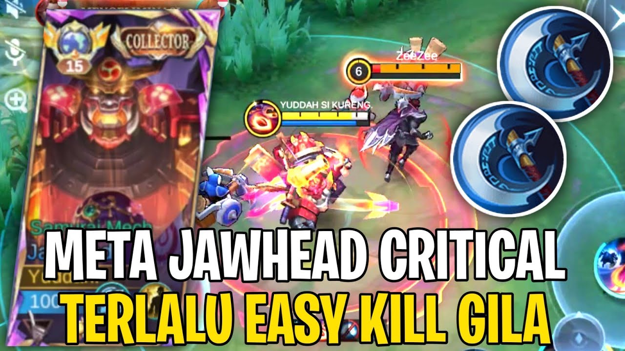Jawhead Critical Ni Boss🔥Bikin Yu Zhong Ketar Ketir - Top Global Jawhead Gameplay - Mlbb