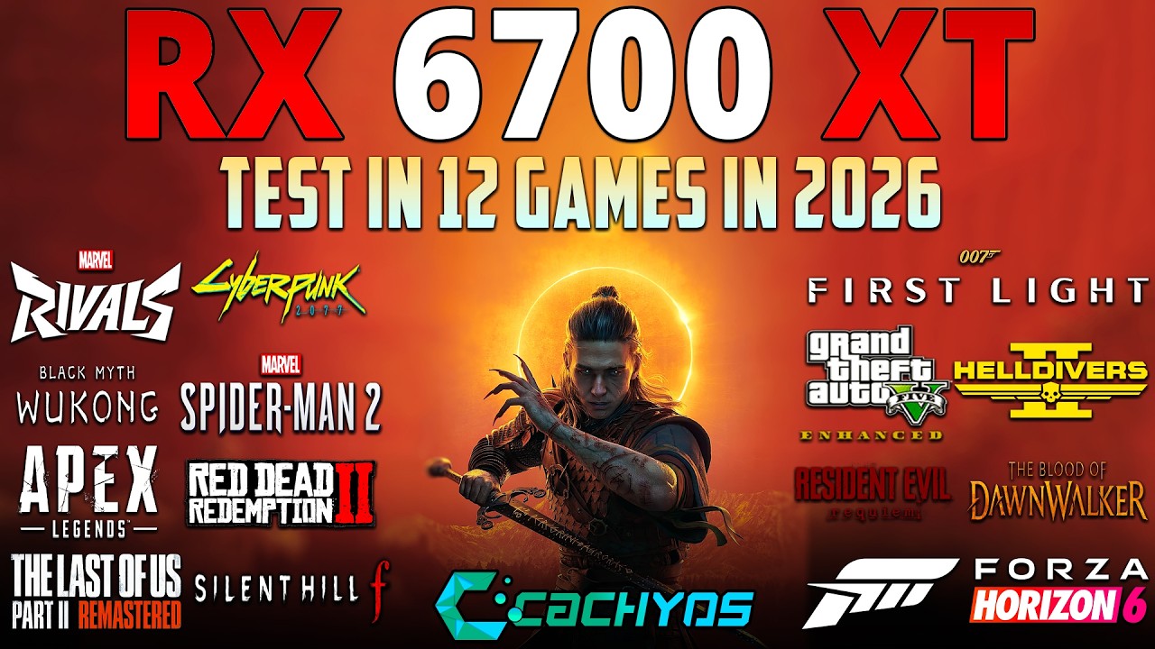 RX 6700 XT w 10 nowych grach (2026) &ndash; test wydajności | Benchmark w grach | CachyOS
