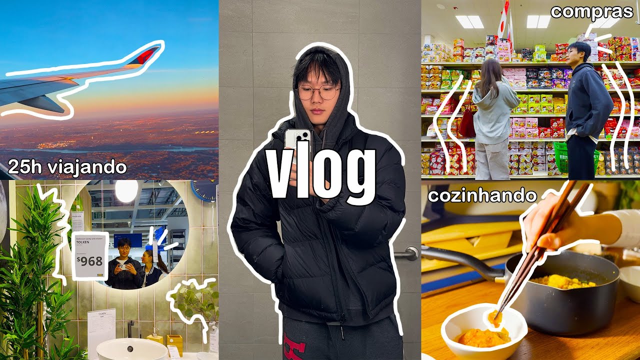 uni vlog nos EUA 🌱 dias produtivos, 25h voando, cozinhando com minha gf, ikea, meu dorm novo, etc!