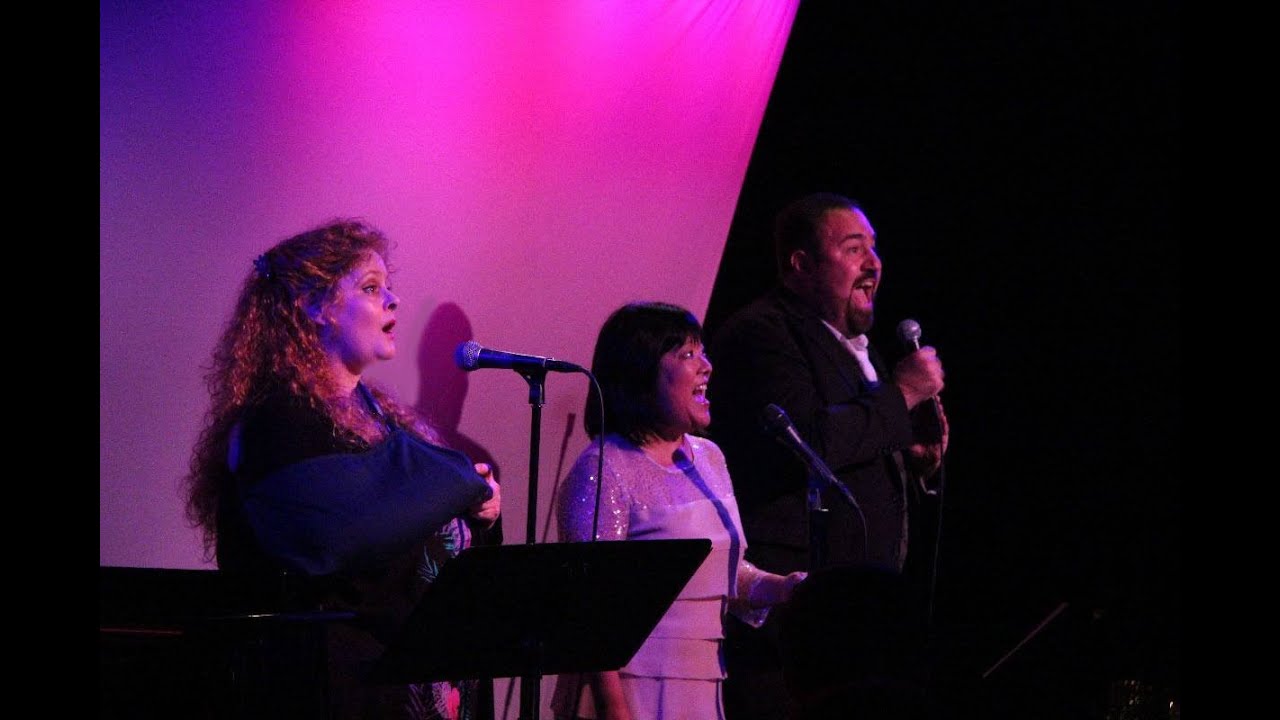 Adam B. Shapiro, Ann Harada, and Sarah Rice sing 