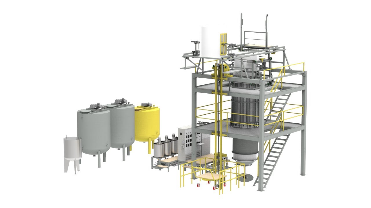 ECF-S/E Series Full Automatic Continuous Vertical Cylinder Block PU Foaming Machine