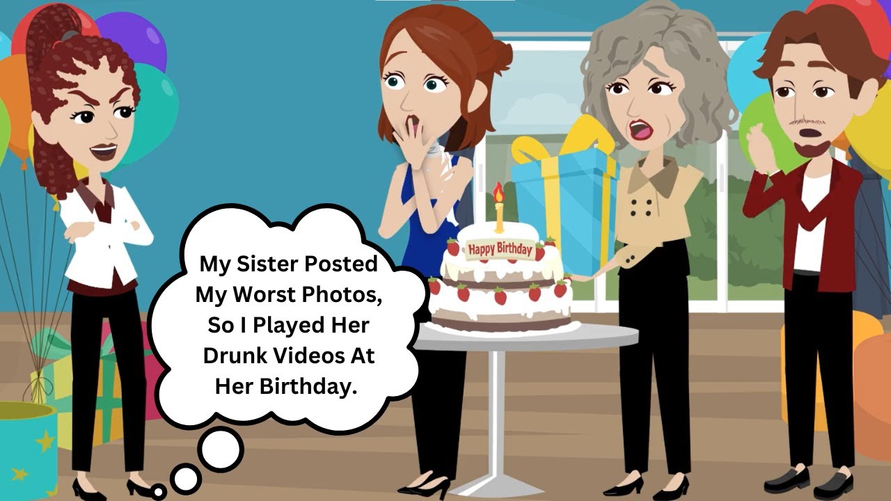 My Sister Posted My Worst Photos, So I Played Her Drunk Videos At Her Birthday.