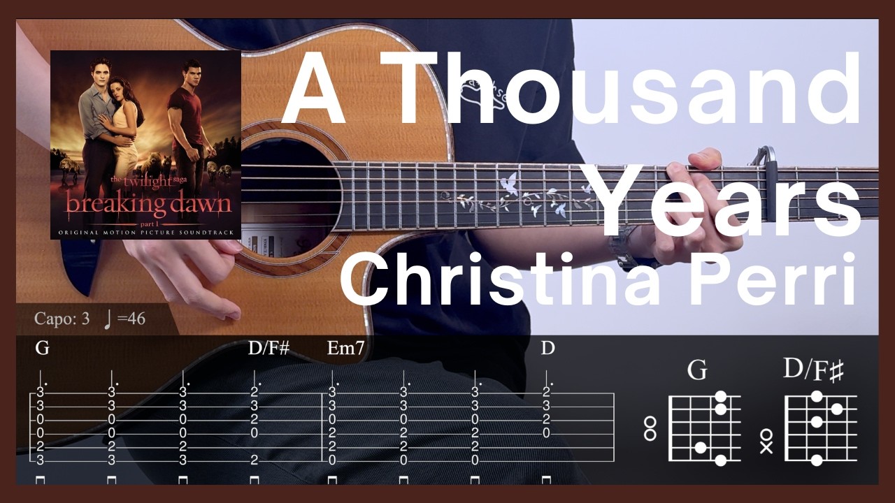 Christina Perri - A Thousand Years l Guitar Tutorial (TAB + Chords) #guitar #cover#tutorial#twilight