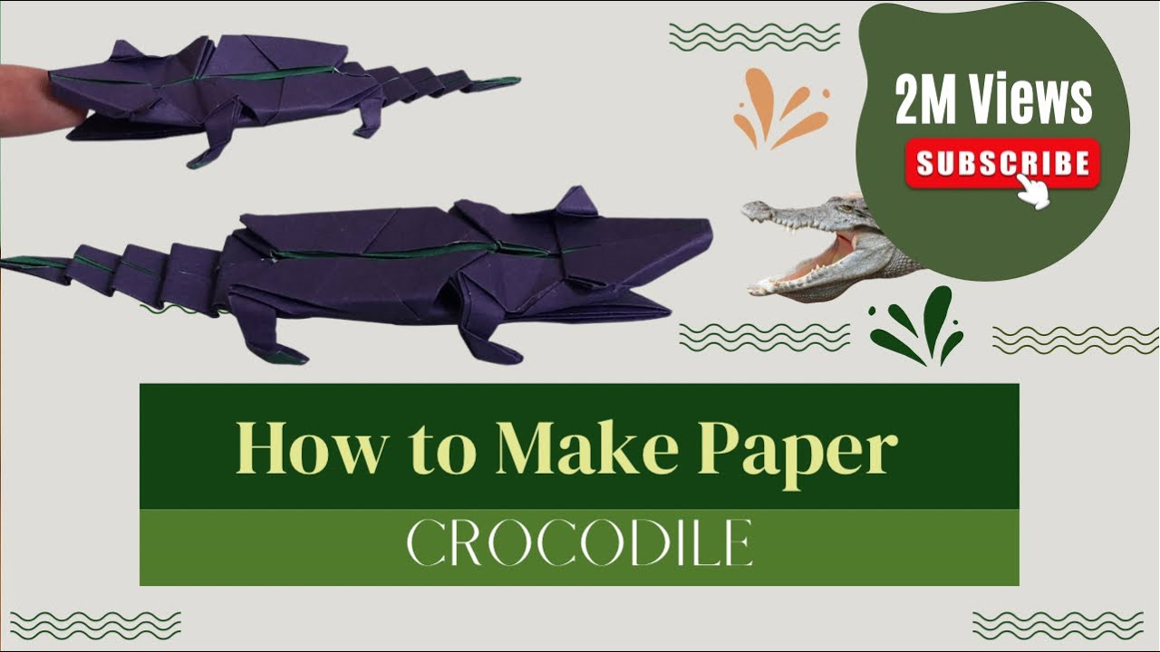 Origami Crocodile / How to Make Paper Crocodile Step by Step