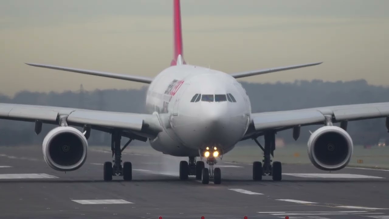 Cinematic Aviation 4K European Cargo A340-600 to Chongqing (CKG) Bournemouth Airport EGHH 