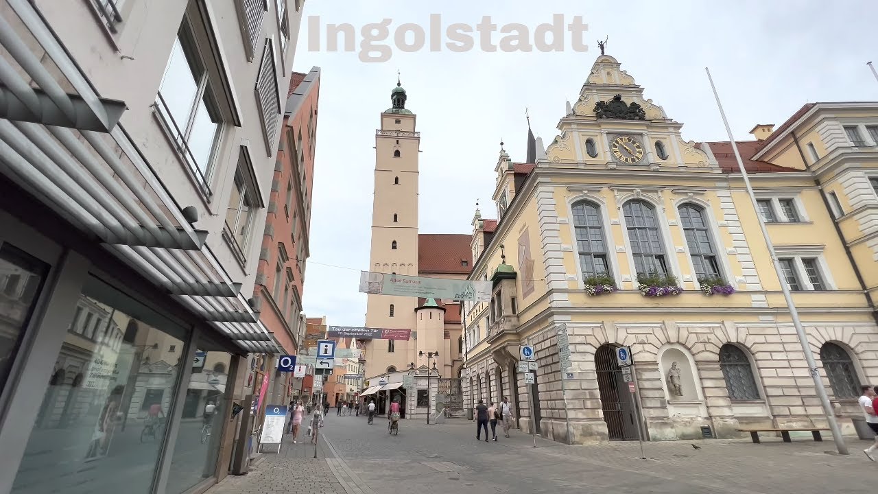Ingolstadt Germany 2022 - Old Town Walking 4K