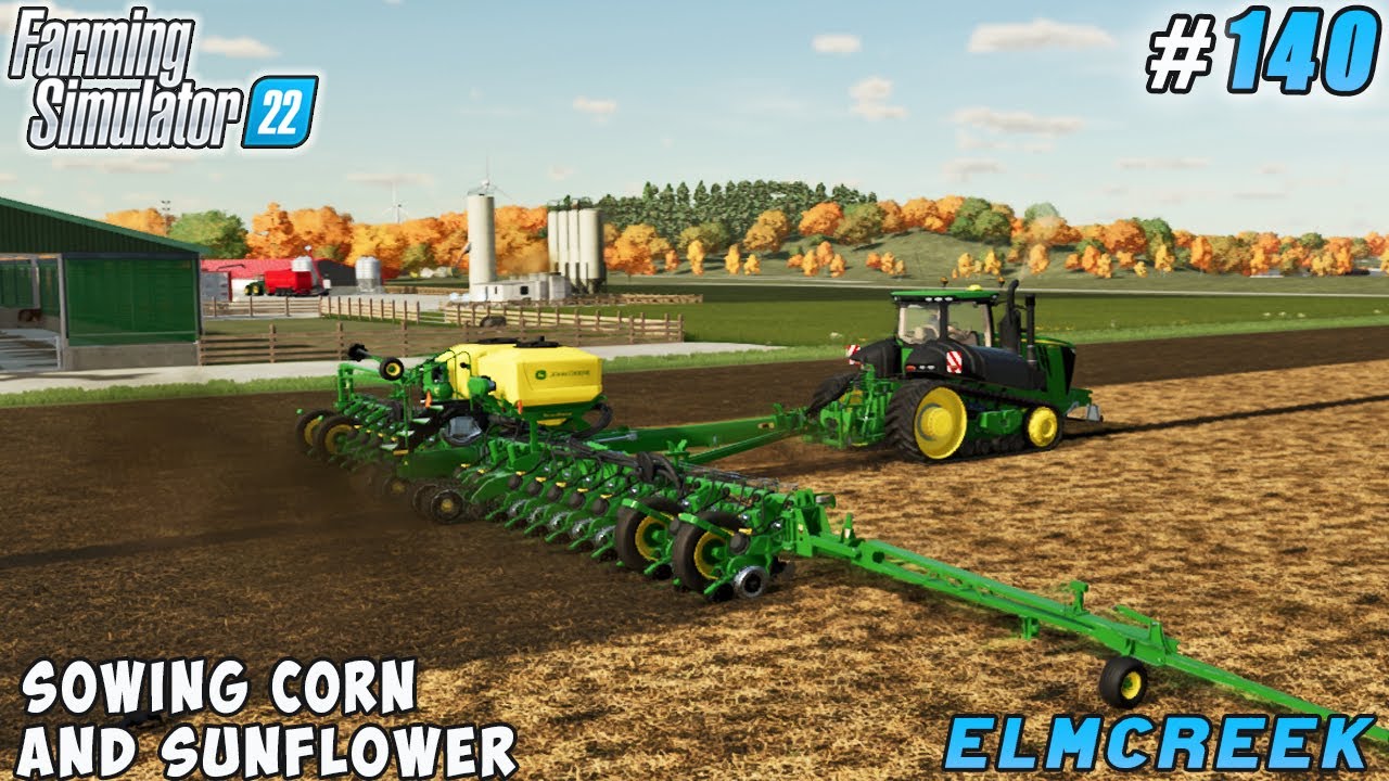 Chaff Leveling and Compaction, Corn and Sunflower Sowing Cycle | Elmcreek Farm | FS 22 | ep #140