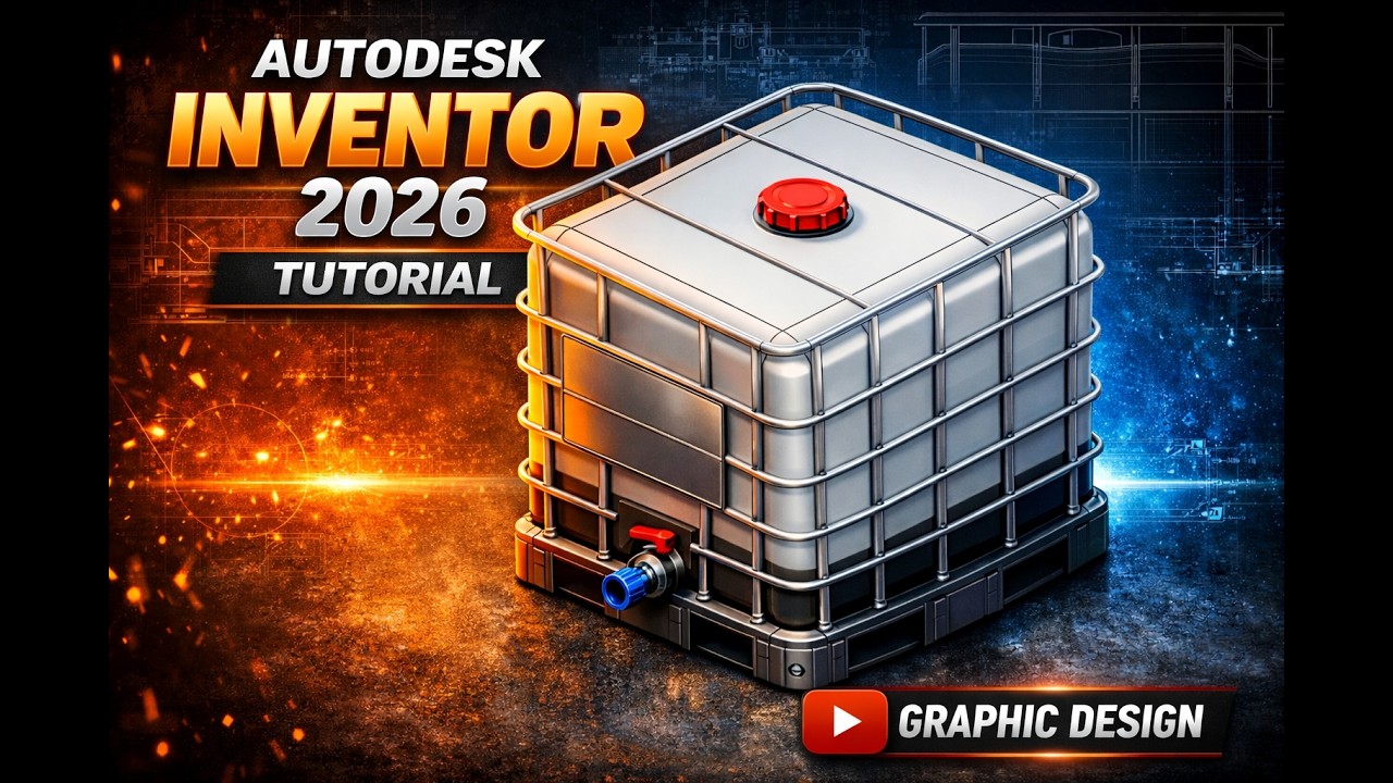 IBC Water Tank Design in Autodesk Inventor 2026 | Step-by-Step Tutorial For Beginners |