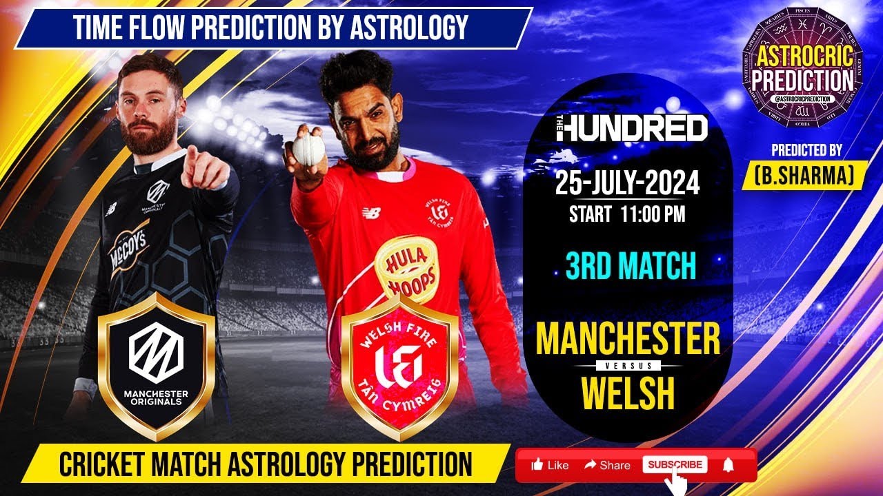 Manchester orginal vs Welsh Prediction t100league2024 Astrology match Prediction with TIME CHART