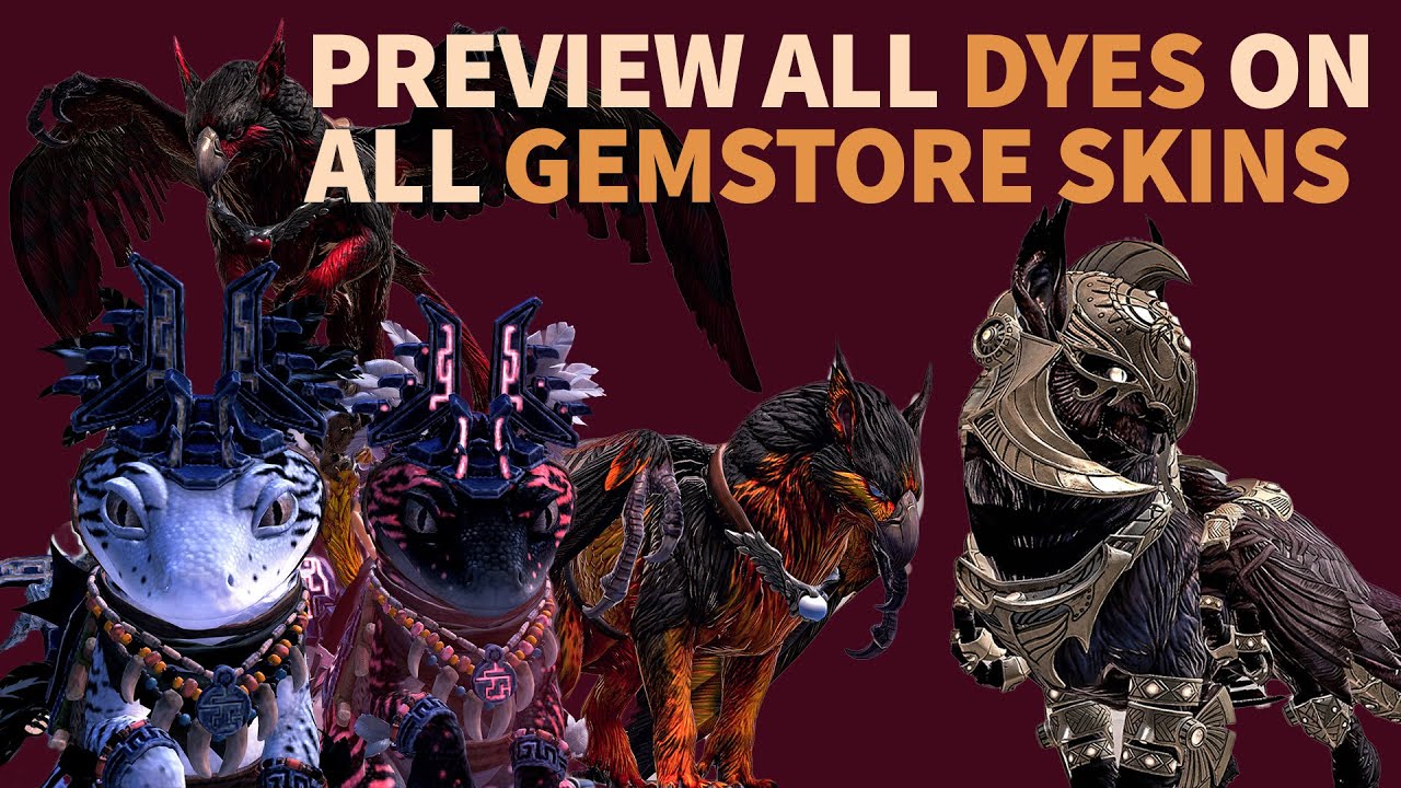 How to preview any dye on Gemstore Mount Skins | Guild Wars 2
