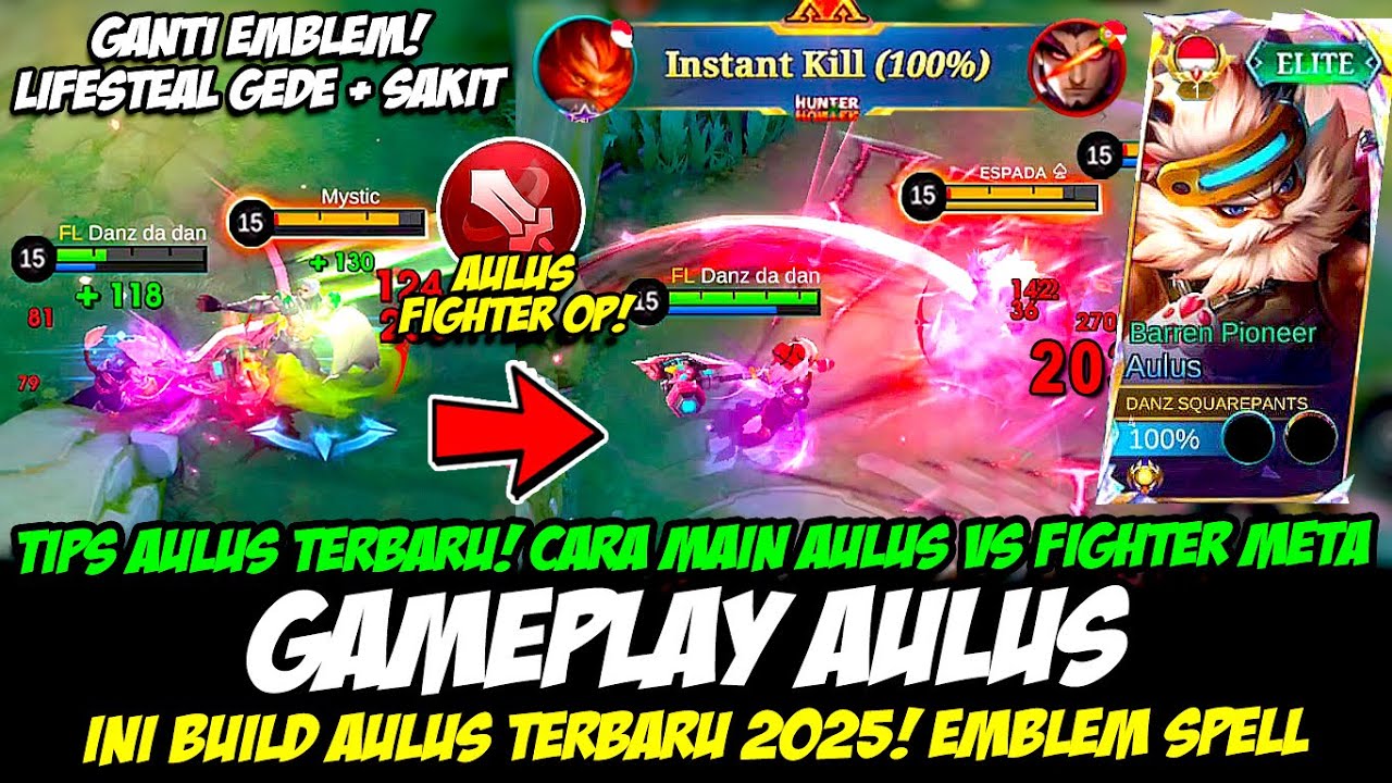 AULUS EMBLEM FIGHTER OP❗TIPS MAIN AULUS SAKIT + TERKUAT DI LANE❗BUILD AULUS TERBARU❗AULUS TERBARU