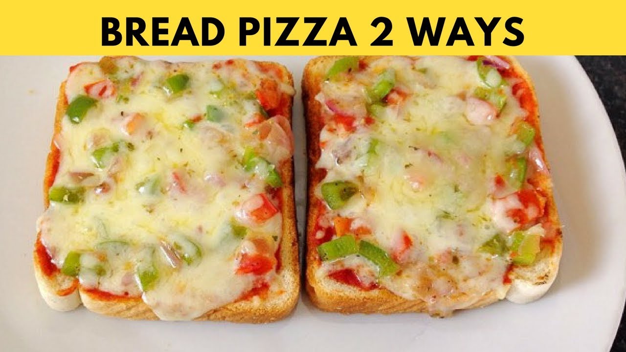 Bread Pizza Recipe On Tawa | 2 Ways Bread Pizza Tawa & Microwave by (HUMA IN THE KITCHEN)