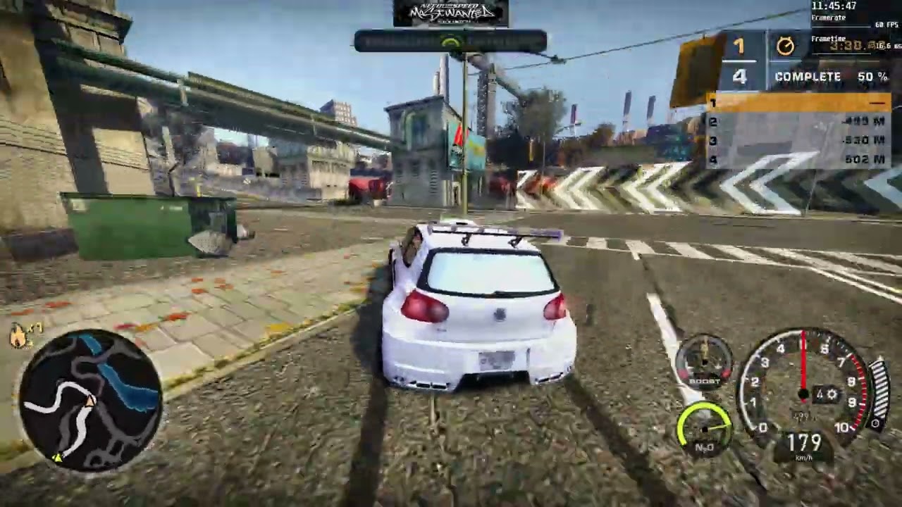 NFS Most Wanted -  VolksWagen Golf GTI (Testing Engine, and Tranny Sound )