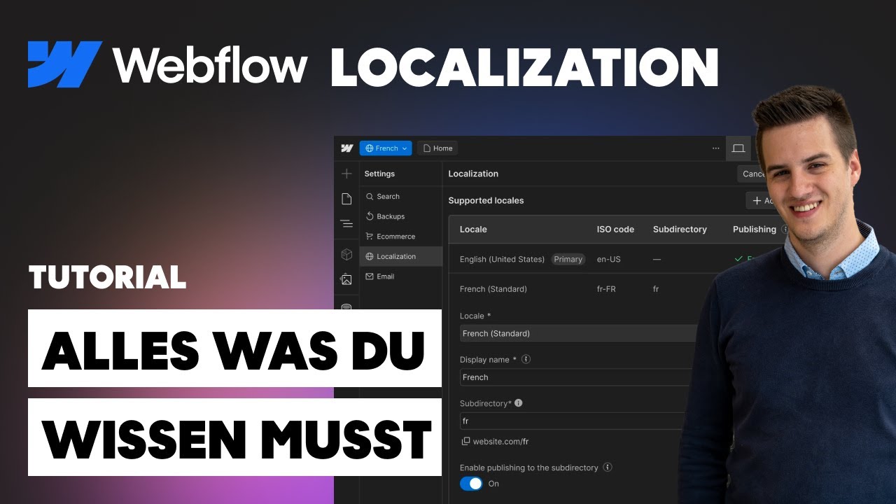 Webflow Localization | Mehrsprachigkeit in wenigen Minuten